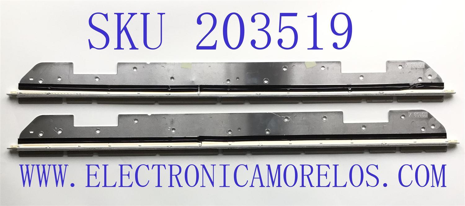 KIT DE LED'S PARA TV SHARP  ( 2 PZ ) NUMERO DE PARTE K4453TP / 00030-1028 / T0103 X / PANEL LK520D3LWF02 / MODELO LC-52LE925UN